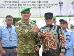 Pemkab Kubu Raya dan TNI Resmikan Jalan Poros Ekonomi Antar Desa